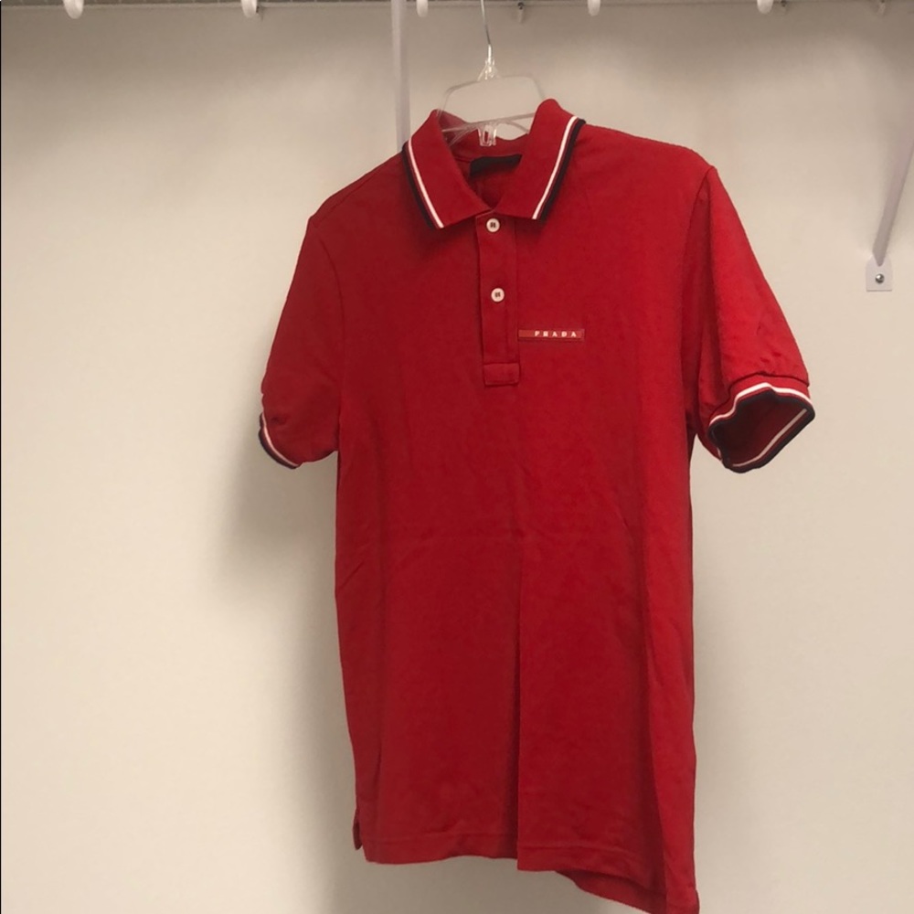 Red Prada polo Size Small 100% authentic